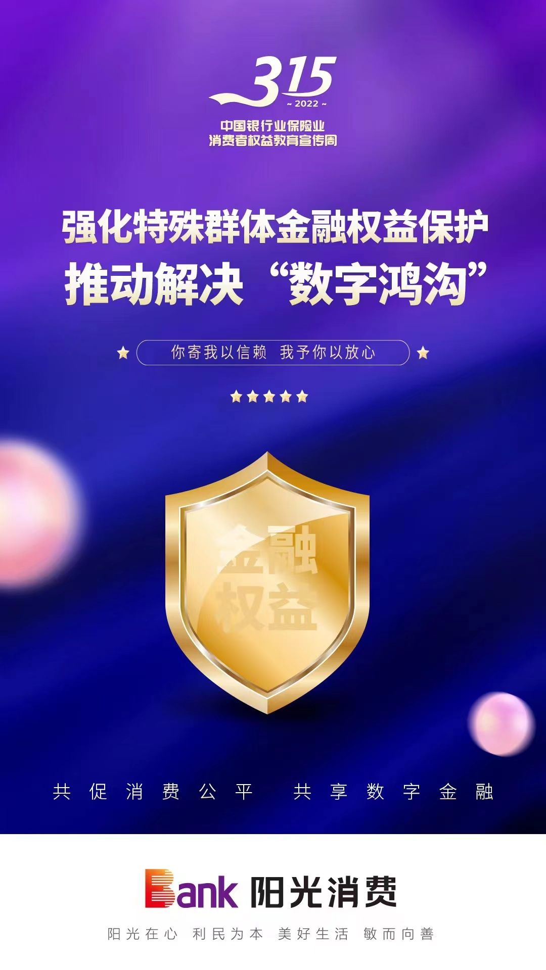 （一）315宣传点海报-强化特殊群体金融权益保护 推动解决“数字鸿沟”海报